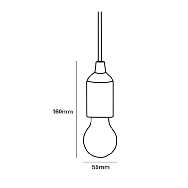 (Viileä valkoinen) 6 LED-vetojohtovalon pakkaus, kannettava paristokäyttöinen