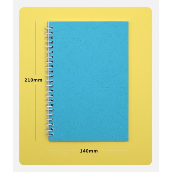 A Spiral Notebook - 21x14 cm - 50 små fyrkantiga sidor - Lackerad