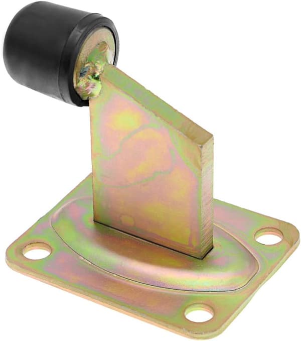Dørstopper med gummibuffer 100 x 80 mm til rulleporte og tunge døre, gulvstopper
