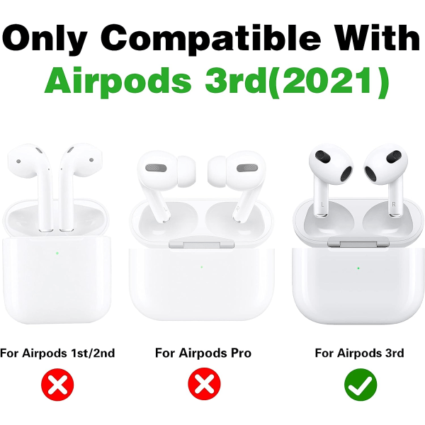 For Airpod 3 3. generasjon deksel søt tegneserie 3D Kawaii Uniq