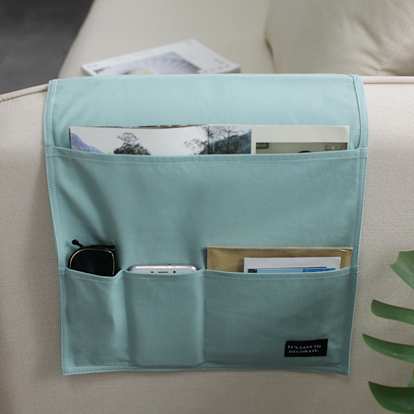Grøn Sofa Armlæn Organizer, Multifunktionel Foldbar Tote B