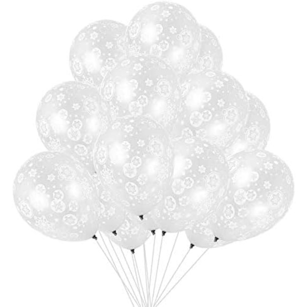 100 stk. snefnug-balloner til jul - Vinterlandskab/ferie/julefødselsdagsbryllupsbabyshow