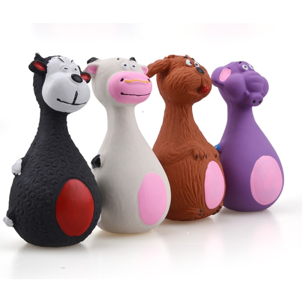 4-pack 6*13cm Latex Squeaky Puppy Toy Pet Chew Toy