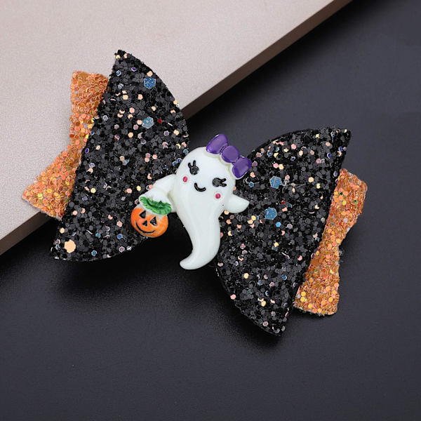 Halloween-dekorasjoner Halloween Glitter Spider Hair Bow for Girls
