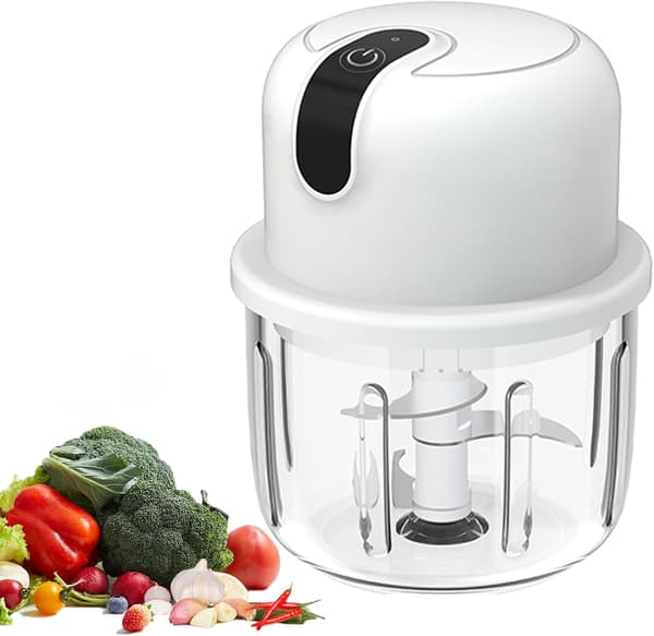 1 st Mini Elektrisk Mathackare 300ml, Liten USB Laddningsbar Elektrisk Mixer Lökhackare Mini Mathackare, Mini Foo