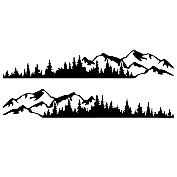 2 stk. Bilsticker Bjerg Skov Vinyl Bilsticker Lastbil Vindue B