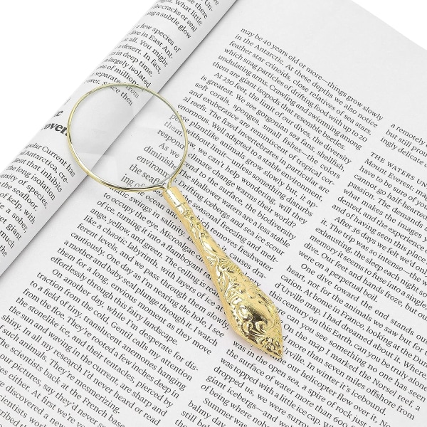 Vintage förstoringsglas med metallhandtag, 45 mm förstoringsglas, P