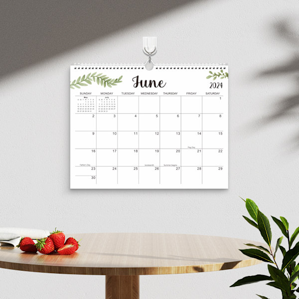Engelsk kalender Skrivbordskalender Notering Väggkalender Hängande