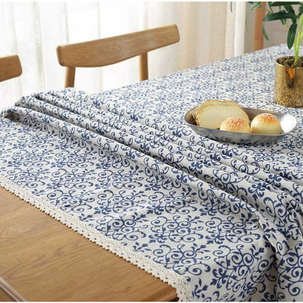 Duk, linne, bomull, rektangulär, för inomhus- och utomhusbord