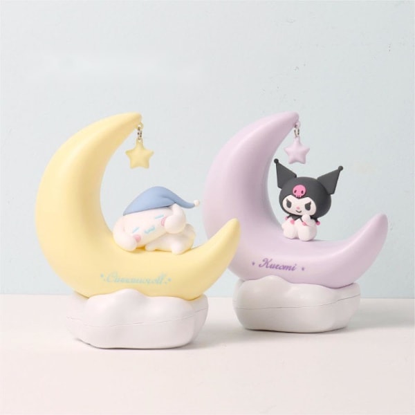 Kawaii nattlampe Søt Anime-figur LED-lys Nydelig lampe Romdekorasjon Ting Oppladbar skrivebordslampe for jenter barn kunst