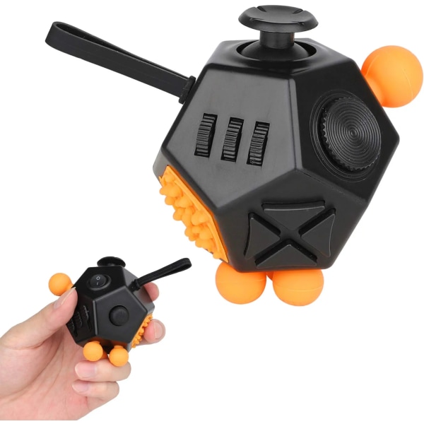 Stressavlastende leketøy Fidget Cube Toy 12 Sided Angst Oppmerksomhet Re