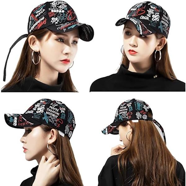 Män Kvinnor Baseballkeps Tryckt Snapback Kepsmössa Mode Hip Hop Hatt Lätt Mjuk UV-skydd Sol H