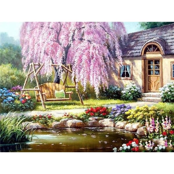 30 × 40 sidankukka timanttimaalaus (30 * 40, 1 kpl) Dia