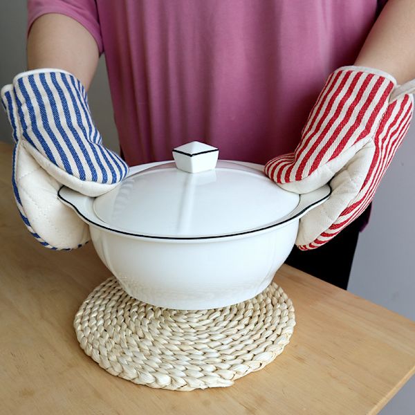 1 par mini ovn luffer mikroovn luffer grydeholder bomuldslinned