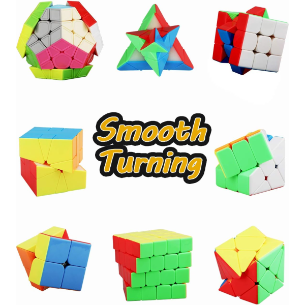 Sett med 8 magiske kuber - Inkluderer Speed ​​Cubes 3x3, 2x2 Speed ​​