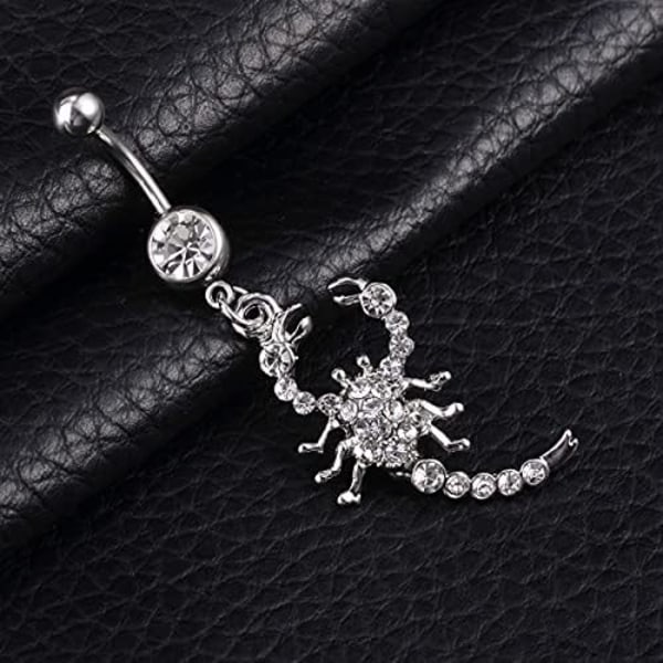 1,6x11x8 mm  Dyr Mavenæse Ring Til Kvinder Mænd Elegant Ugle Skorpion Krystal CZ Navle Ring Rustfrit Stål Navle Piercing