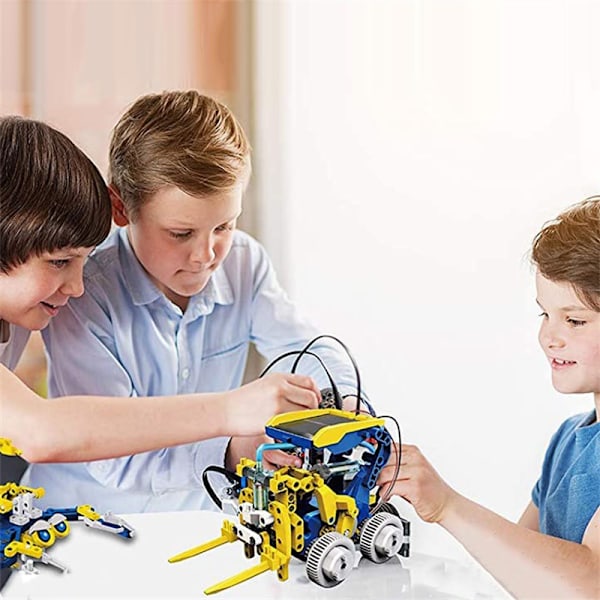 Solrobotleksak för barn 11 i 1 hydrauliska vetenskapliga robotkonstruktionsspel Present
