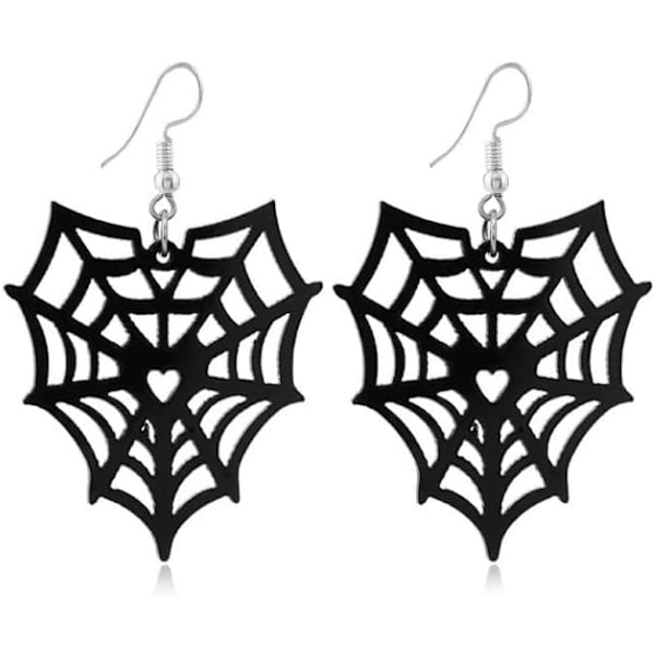 Halloween-tema øredobber Unike akryl øredobber Skalle øredobber Edderkopp øredobber Flaggermus øredobber Smykker for kvinner Halloween