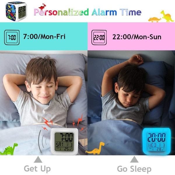 Herätyskello lapsille, lahjat pojille, digitaaliset herätyskellot, LED N
