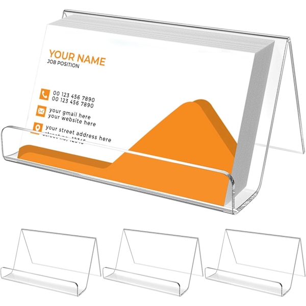 Akryl Visitkort Holder til Skrivebord, Visitkort Holder Display Visitkort Stativ, Klar Visitkort Holder Sta