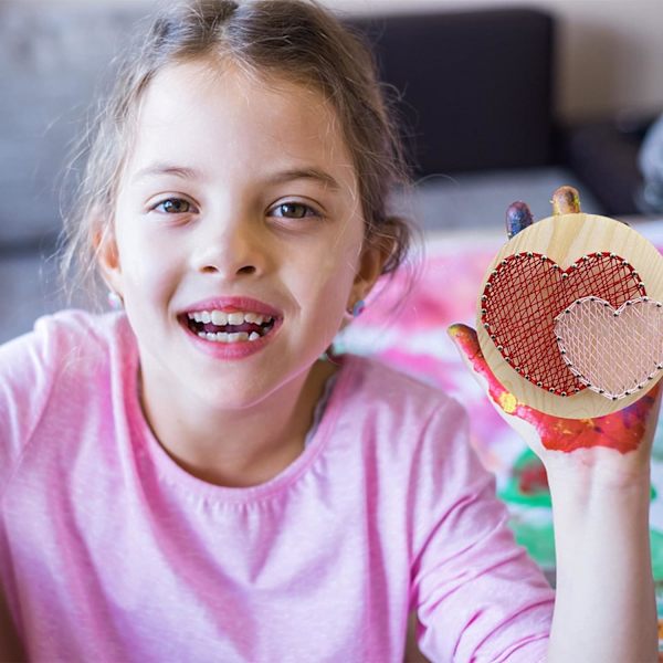 Hjerte String Art Kit Craft Cupcake Alle nødvendige tilbehør og ramme til voksne Craft Kit Art Proj