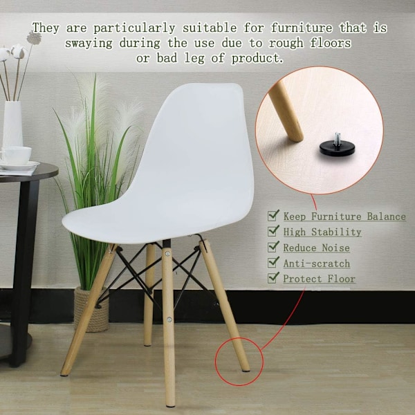 Justerbare møbelnivelleringsføtter M8 x 18 x 50mm Møbelbenspute Møbelben Bord Stol Base Gulvbeskytter for hjemmekontormøbler