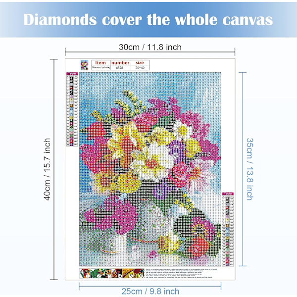 5D 30x40 cm Gör-det-själv Diamantmålning efter nummer Kits, 5D Diamantmålning Broderi Diamant Kit Com