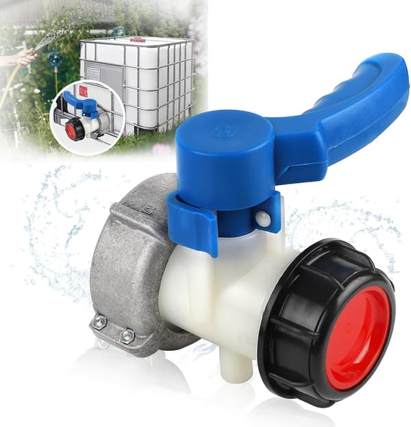 1000L Tankhaneadapter DN50 (75mm) IBC Tankfitting Afløbsventil IBC Tankadapter Stik