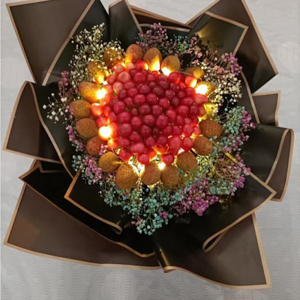 20 ark dobbeltsidet vandtæt gaveindpakningspapir til frisk blomsterbuket 58 cm (sort og pen)