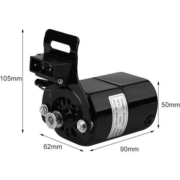 Ompelukoneen moottori, Kotitalouden ompelukoneen moottori 220V 100W 7000 RPM K-kiinnike 0,5 AMP EU-pistoke