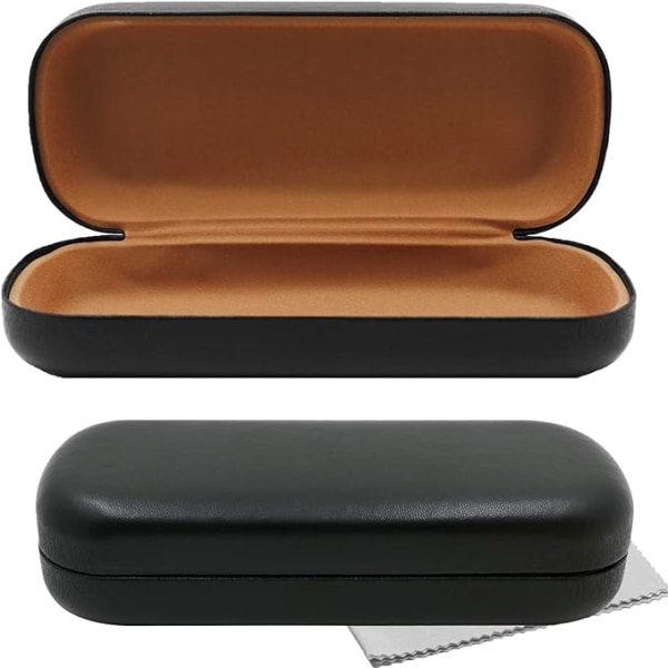 1 stk. Hardcase brilleetui, blødt PU læder brilleetui