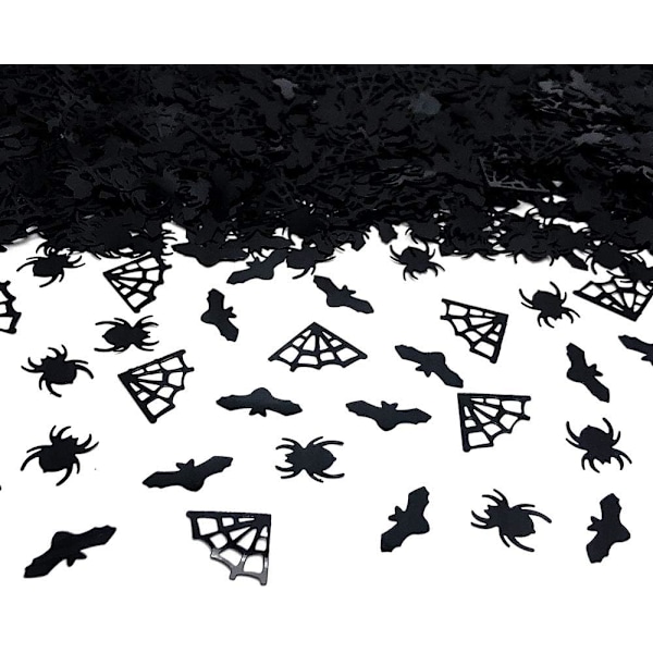 Halloween Confetti Black | Glitter Confetti Sprinkles for Party Table Scatters Decoration | Bat Spider Spider Webs Confe