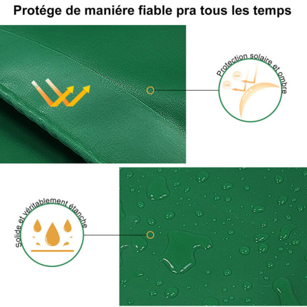 Ultraresistent tjock presenning (2x4m) - Grön, skydd, Prot