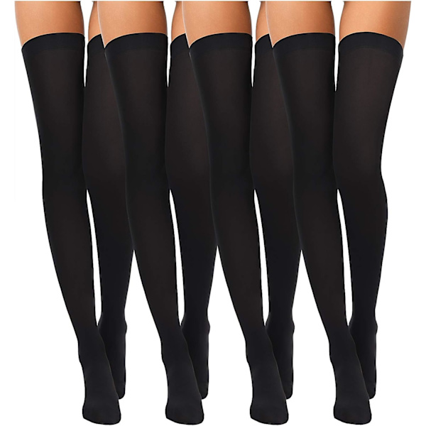 4 paria naisten silkkisiä reisi-sukkia nailon sukkia naisille Halloween Cosplay puku juhla Acce