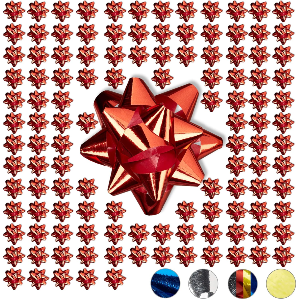 （roung）Gift wrapping bow decorative ribbon set of 100 Christmas p