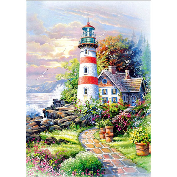 5D timanttimaalaus Majakka 30x40cm Tyyli 6