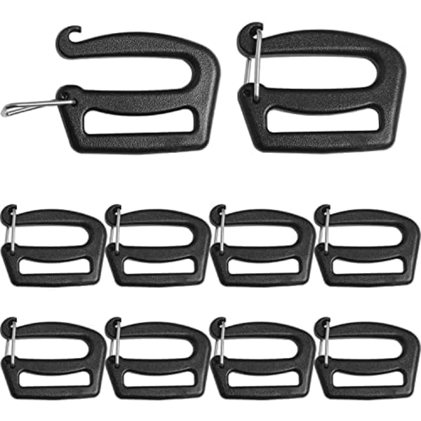 Webbing Anslutningsklämma 10 ST 25mm/1 tum Plast Tri-Glide Glidknappar Bulk, Fri Justerings Spännen, Rem Spänne Bac