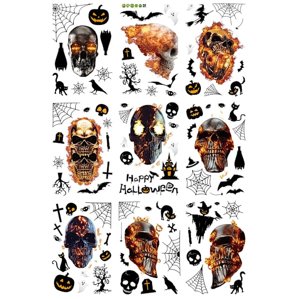(1) Halloween-kauhutarrat, Halloween-kauhutarra auton tarra auton tarrat koristelu auton ikkunaan W