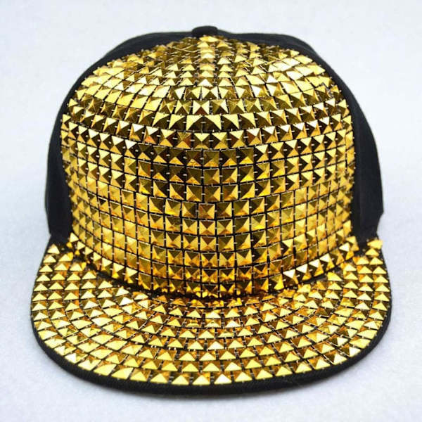 Herrecaps Hip Hop Flat Baseball Cap for Men Sequin Bling Snapback