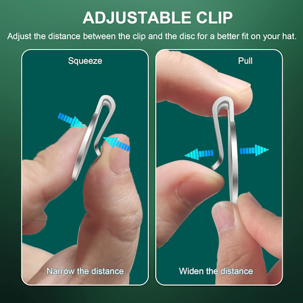 Magnetisk Golfbold Markør Hat Clip Golfbold Markør Kasket Holder Professionelt Golf Træningshjælpemiddel Tilbehør, 6 Stykker (Golfbold Markør Ikke Inkluderet)