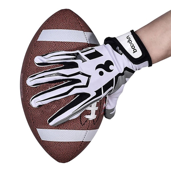 Hvide Boodun Unisex Rugby Full American Football Handsker (M)