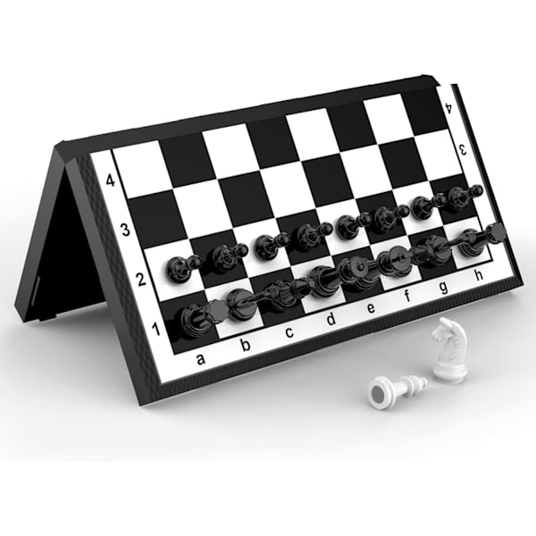 Schackspel Brädspel, Resor Magnetisk Bärbar Fällbar Schackpjäser Set Traditionella Strategispel G
