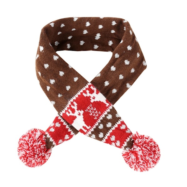 (70cm L) Juldjursscarf med älg krage Kaffe Färg Storlek