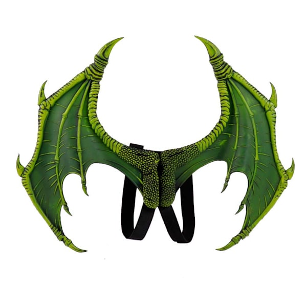 Halloween Karneval utkledning leketøy dragevinge hale maske sett for barn (grønn)
