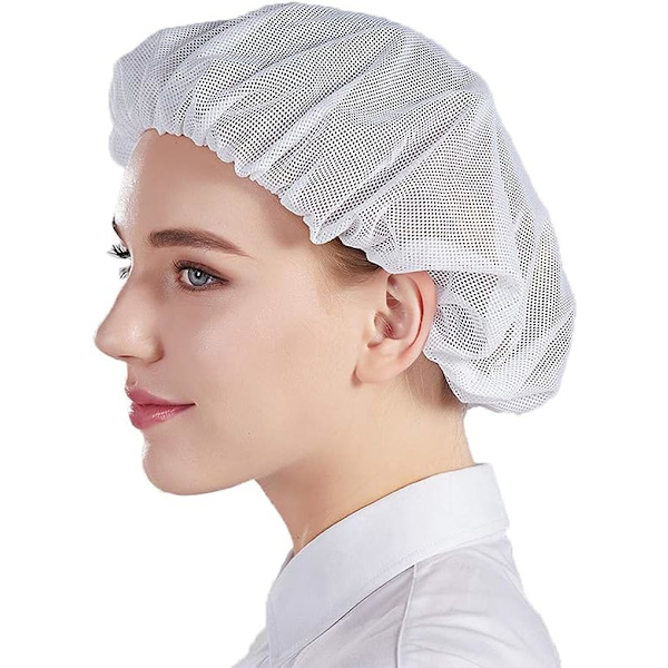 (Hvit), Toque Mesh Cap 5 stk Beanies Hat Unisex Engangsfiskegarn