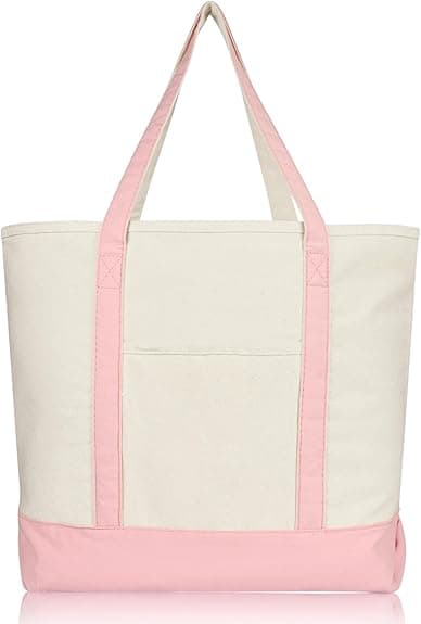 1 stk. Robust Bomulds Canvas Tote Bag (Med lynlås)