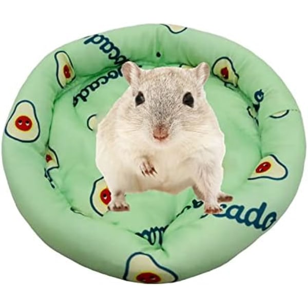 14cm Grön Avocado 1 St Cirkelformad Sommaravkylande Hamsterbädd, Bekväm Sovmatta Kudde för Hamster/Igelkott/Squir