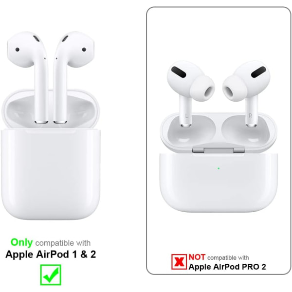 1 skyddande fodral kompatibelt med Apple AirPod 1 & 2 - Silikon