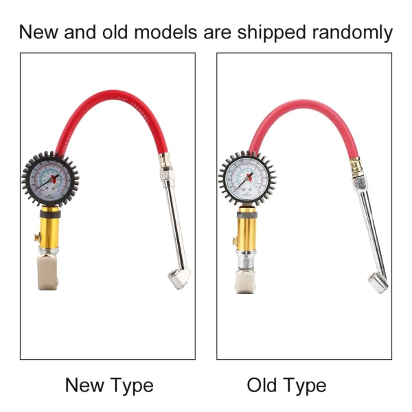 1/4\" Dekkfyller med trykkmåler, Dekkfyllerpistol, Lufttrykkmåler for Bilbagasjerom, Motorsykkel