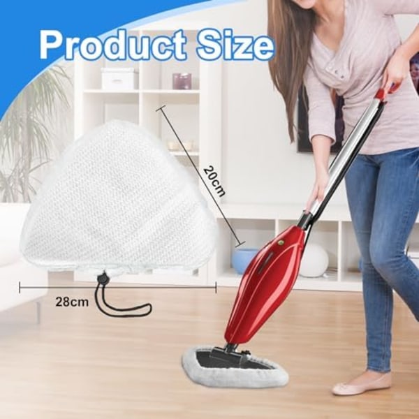 28x20cm Paket med 8 Mikrofiberdukar Universal Rengöringsdynor Kompatibla med Andra Ångmoppar Tvättsbara Mop Ersättningsdelar